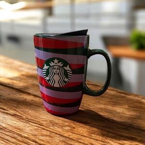 Starbucks Multicolor Striped Mug with Lid 2020